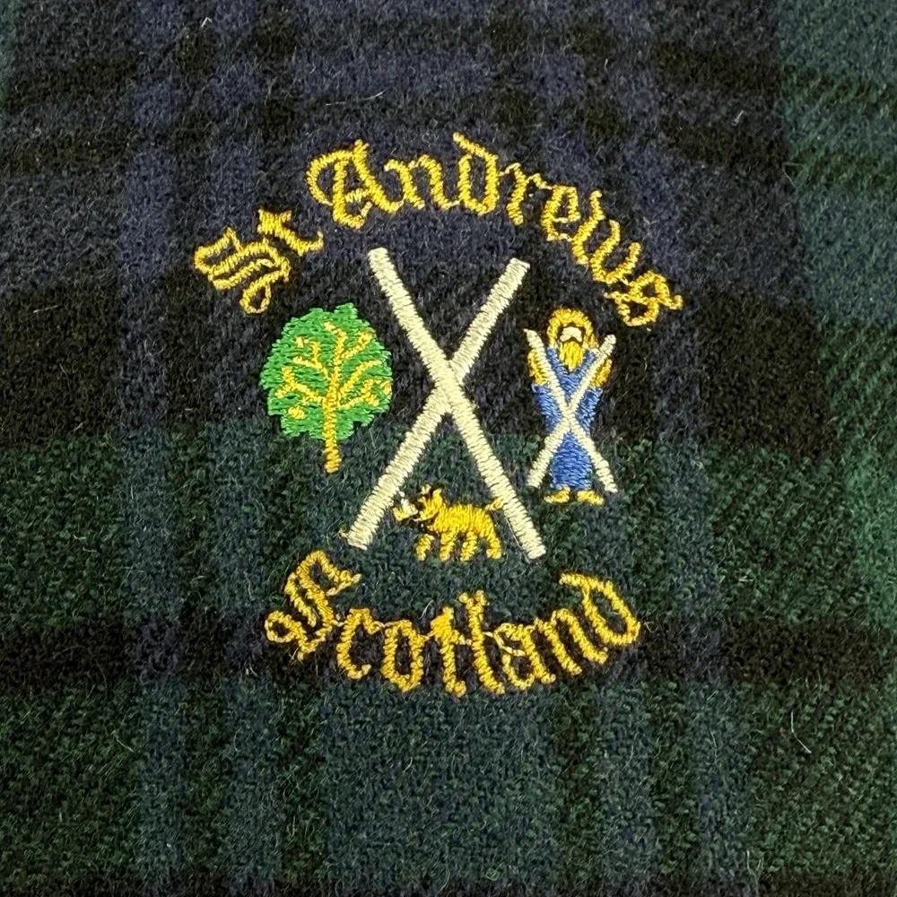 Vintage St. Andrews Cabbie Cap by David Allan Scotland S PURE Wool‎ Blackwatch